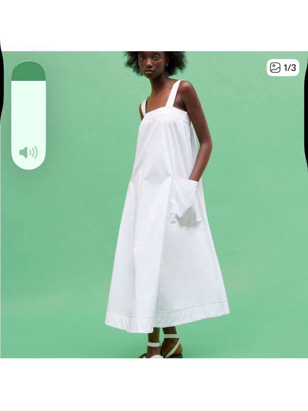 Zara White Maxi Dress with Straps